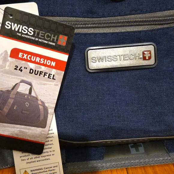 Swiss Tech Blue and Gray Men's Duffel Bag - Picture 2 of 11